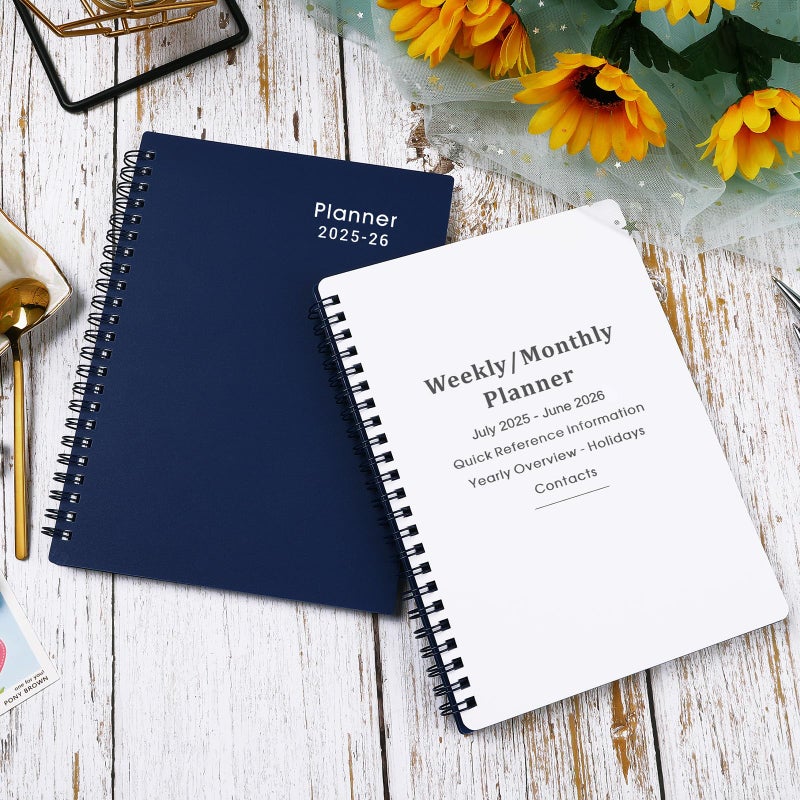 MaaIbok 2025-2026 Planner - Planner 2025-2026 with Weekly & Monthly Spreads, Jul 2025 - Jun 2026, 6.25""    8.3"", Strong Twin-Wire Binding, Round Corner, Flexible Cover, Monthly Tabs - Image 2